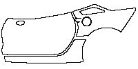 Chevrolet Corvette Stingray 2014 - (left) Door+Side Skirt+Rear Fender