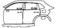 Honda HR-V (US) Exterior 2023 - (left) Door+Rear Fender+Side Skirt