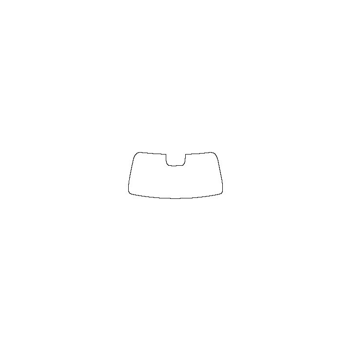 Roewe RX9 Window 2023 - Windshield (with mirror and dotted area cutout)