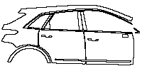 Cadillac XT5 Exterior 2016 - (right)Door+BC Pillar+Rear Fender (with chorme trim)