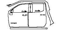 GMC Sierra 1500 Crew Cab 2023 - (left) Door+Rear Fender+Side Skirt (with ''AT4X'' emblem on front door)