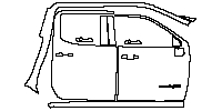 GMC Sierra 1500 Crew Cab 2023 - (right) Door+Rear Fender+Side Skirt (with ''AT4X'' emblem on front door)