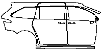 Toyota Sienna Platinum 2021 - (right) Door+Side Skirt+Rear Fender (without chorme trim )