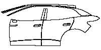 Volkswagen ID.4 (CN) X 2021 - (left)Door+Side Skirt+Rear Fender (without chrome trim on side skirt)