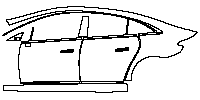 Mercedes-Benz EQE Exterior 2023 - (left)Door+Side Skirt+Rear Fender