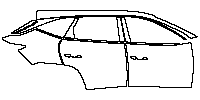 Hyundai Tucson (US) Exterior 2021 - (right) Door+Side Skirt+Rear Fender