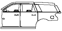 Ford Expedition Extended Wheelbase 2023 - (left) Door+Rear Fender+Side Skirt (with ''KING RANCH'' badge on front door)