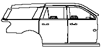Ford Expedition Extended Wheelbase 2023 - (right) Door+Rear Fender+Side Skirt (with ''KING RANCH'' badge on front door)