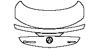 Mercedes-Benz CLE Coupe 2024 - Trunk Lid (without spoiler, with ''CLE 300'', ''4MATIC'' emblems)