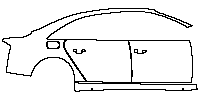 Audi A8 A8 L (Extended Wheelbase) 2011 - (right) Door+Rear Fender+Side Skirt