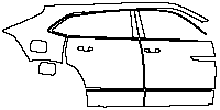 Volkswagen Atlas Cross Sport (US) SEL Premium R-Line 2024 - (right) Door+Side Skirt+Rear Fender