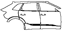 Audi Q8 e-tron SUV 2024 - (right) Door+Rear Fender+Side Skirt