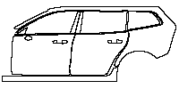 Volvo V60 Recharge Exterior 2023 - (left) Door+Side Skirt+Rear Fender