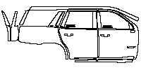 Cadillac Escalade-V Exterior 2023 - (right) Door+Rear Fender+Taillight (with Badge on front door)