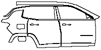 JEEP Compass Exterior 2023 - (right) Door+Rear Fender+Side Skirt (with ''COMPASS'' emblem on front door)