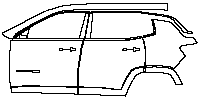 JEEP Compass Exterior 2023 - (left) Door+Rear Fender+Side Skirt (with ''COMPASS'' emblem on front door)