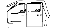 Ford F-150 SuperCrew 2021 - (left)Door+Rear Fender (with ''POWERBOOST'' emblem on doors)