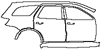 Dodge Durango R/T PLUS 2023 - (right)Door+Side Skirt+Rear Fender