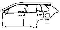 Toyota Corolla Cross (US) LE 2023 - (left) Door+Rear Fender (without chrome trim on doors, without emblem)