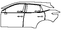 Nissan Qashqai (EU) Tekna+ 2023 - (left) Door+Side Skirt+Rear Fender