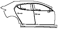 Mazda Axela (Mazda 3) Hatchback 2020 - (right) Door+Side Skirt+Rear Fender