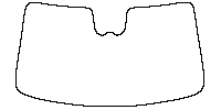 Smart #3 Window 2023 - Windshield (with mirror and dotted area cutout, Edge ends at the inner side of dotted area)