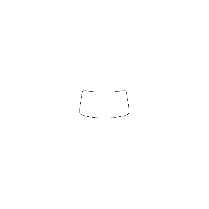 Smart #3 Window 2023 - Windshield (without mirror and dotted area cutout, Edge ends at the inner side of dotted area)