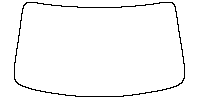 Smart #3 Window 2023 - Windshield (without mirror and dotted area cutout, Edge ends at the inner side of dotted area)