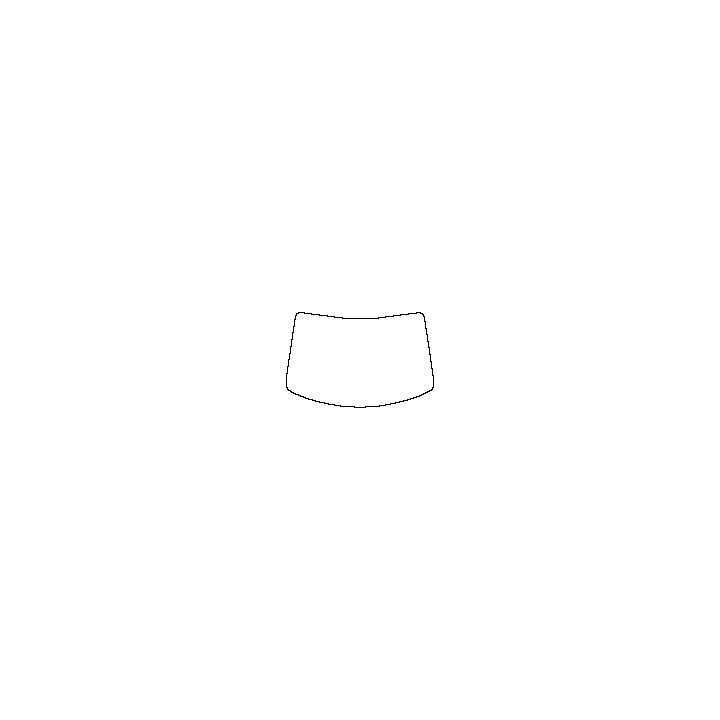 Luxeed R7 Window 2025 - Windshield (inside) (without mirror and dotted area cutout, Edge ends at the inner side of dotted area)