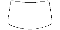 Luxeed R7 Window 2025 - Windshield (inside) (without mirror and dotted area cutout, Edge ends at the inner side of dotted area)