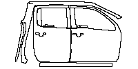 Nissan Frontier Crew Cab 2023 - (right)Door+Side Skirt+Rear Fender