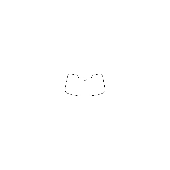 Nissan Sylphy (CN) Window 2020 - Windshield (with mirror and dotted area cutout)