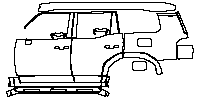 Lexus GX (US) Luxury 2024 - (left) Door+Side Skirt+Rear Fender