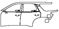 Nissan Pathfinder S 2023 - (left)Door+Side Skirt+Rear Fender