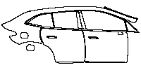 Mercedes-Benz EQE SUV AMG 53 2023 - (right)Door+Side Skirt+Rear Fender (with chrome trim on doors)