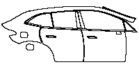 Mercedes-Benz EQE SUV AMG 53 2023 - (right)Door+Side Skirt+Rear Fender (without chrome trim on doors)