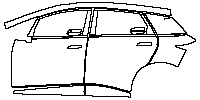 BYD Dolphin (CN) Base 2021 - (left) Door+Rear Fender+Side Skirt