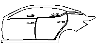 Nissan Sentra (US) SV 2020 - (left) Door+Side Skirt+Rear Fender