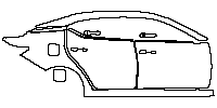 Nissan Sentra (US) SV 2020 - (right) Door+Side Skirt+Rear Fender