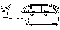 Cadillac Escalade ESV 2025 - (right) Door+Side Skirt+Rear Fender+Rearlamp