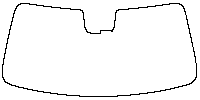 Smart #5 Window 2024 - Windshield (with mirror and dotted area cutout, Edge ends at the inner side of dotted area)