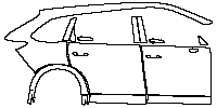 Mazda CX-80 (EU) Exterior 2024 - (right) Door+Side Skirt+Rear Fender (without charging port on rear fender)