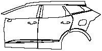 KIA Sportage (US) Exterior 2023 - (left) Door+Rear Fender+Side Skirt