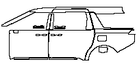 KIA Carnival (US) SX 2023 - (left) Door+Rear Fender+Side Skirt