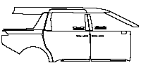 KIA Carnival (US) SX 2023 - (right) Door+Rear Fender+Side Skirt