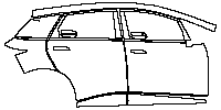 BYD Dolphin (CN) Intelligent driving version 2025 - (right) Door+Rear Fender+Side Skirt