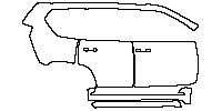 Lexus GX Exterior 2010 - (right) Door+Side Skirt+Rear Fender (without door moldings)