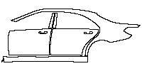 Mercedes-Benz S Class Sedan 2010 - (left) Door+Rear Fender+Side Skirt