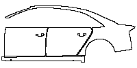 Audi A8 A8 L (Extended Wheelbase) 2011 - (left) Door+Rear Fender+Side Skirt