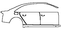 Audi A8 A8 L (Extended Wheelbase) 2011 - (right) Door+Rear Fender+Side Skirt